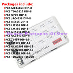 75PCS 15 Values Integrated Circuit DIP IC Kit LM358 , LM386 , TO-220 TDA2030 , NE555,NE5532 , LM339 , ULN2003 , ULN2803 , UC3842