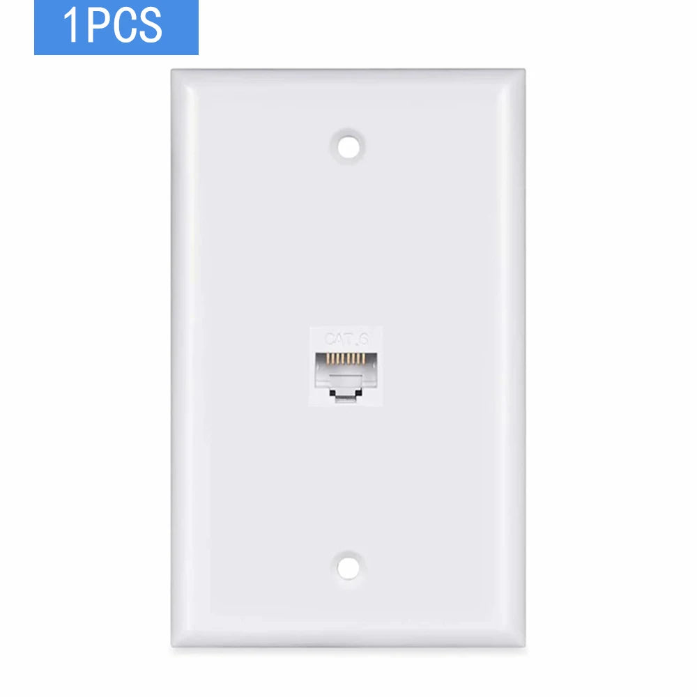 ZOERAX 1PCS Tooless Cat6 Ethernet Wall Plate ,RJ45 Wall Plate,RJ45 Keystone Jack Connector Cover Plate for CAT6/5E Cable