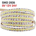 12V 5m SMD 2835 2025 LED Strip Light DC 480 240 120 LEDs Tape Flexible LED Lights Indoor Lingting for Home Waterproof IP65 IP67