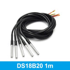 1-10PCS Waterproof DS18B20 thread temperature probe temperature sensor Stainless steel package 1m 2m 3m 5m 18B20 wire arduino