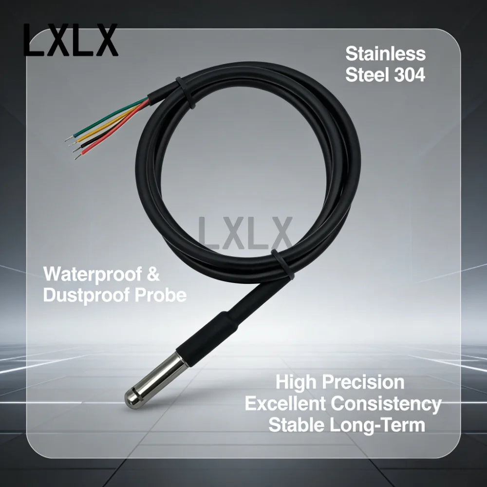 1PC SHT40 SHT30 SHT20 SHTC3 SHT45 SHT35 SHT31 Digital Temperature Humidity Sensor Stainless Steel I2C IIC Probe Module