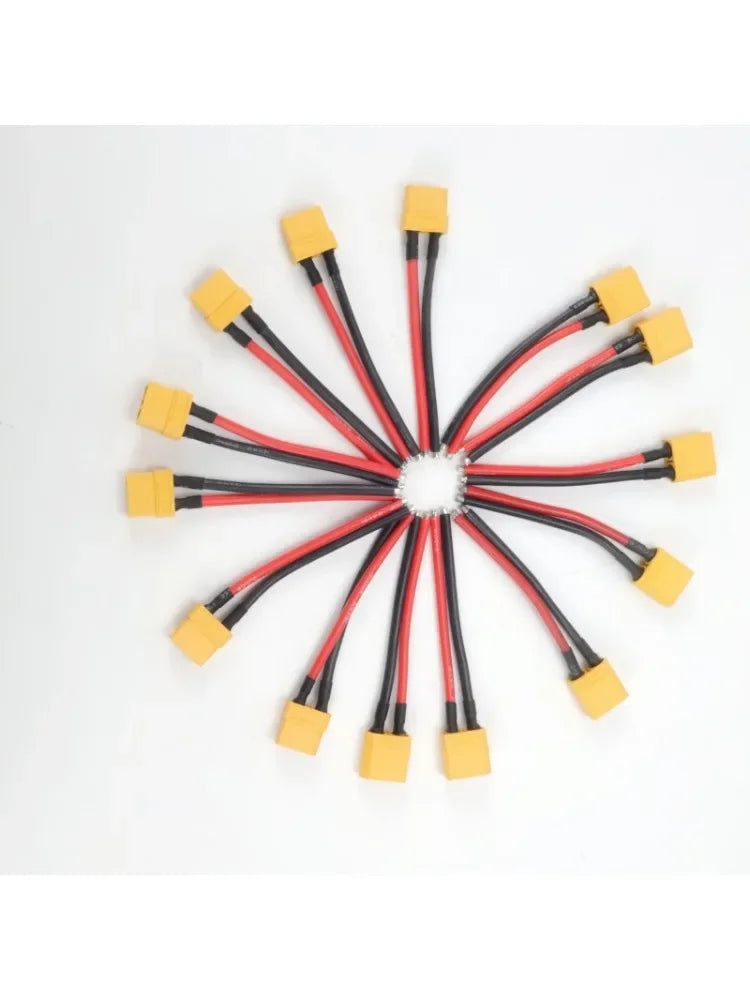 New 5pcs XT90 Male/Female Plug Battery Parallel Connector, with Silicone Flexible Wire 14AWG 10cm, for RC LiPo Motor Battery
