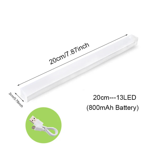 Motion Sensor Light Night Light USB Rechargeable Lamp Cabinet Wardrobe Lamp Staircase Backlight For Kitchen 3colors in one Lamp