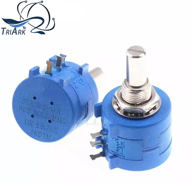 3590S Multiturn Adjustable Resistor Potentiometer Kits ,100 200 500 1K 2K 5K 10K 20K 50K 100K Ohm With Potentiometer MF-A03 Knob