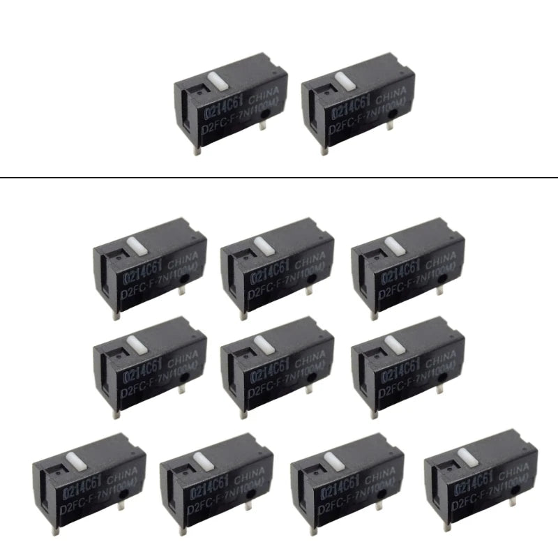 2/10Pcs 100M Micro Switches D2FC-F-7N (100M) Mice Micro Switches Touch Switches Mice Button Fretting D2FC 7N Micro Hot