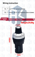 LA42DWQ-22-Pro 1K 2K 5K 10K 20K 50K 100k 200k 500K  22mm Diameter Pots Rotary Potentiometer Resistance Switch for arduino