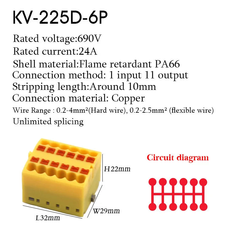 1Pc Wire Electrical Cable Connectors Plug-in Terminal Block PTFIX 2.5mm² Splitter Spliceable DIN-Rail Mounting Junction Box Tool