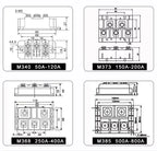 MDS 100A 150A 200A 1600V MDS100A1600V MDS150A1600V 3-Phase Bridge Rectifier Diode 150A Amp 1600V Heat sink HS2095 HS20150 AC-DC