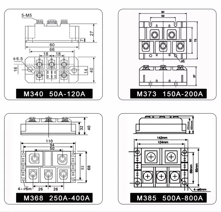 MDS 100A 150A 200A 1600V MDS100A1600V MDS150A1600V 3-Phase Bridge Rectifier Diode 150A Amp 1600V Heat sink HS2095 HS20150 AC-DC