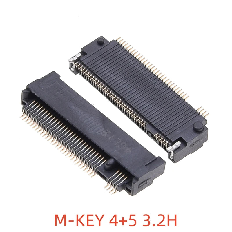 2PCS M.2 NGFF Connector 67Pin SSD Interface Socket H=3.2/4.2/4.8/6.7/8.5mm for Solid State Drive Adapter