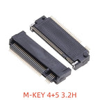 2PCS M.2 NGFF Connector 67Pin SSD Interface Socket H=3.2/4.2/4.8/6.7/8.5mm for Solid State Drive Adapter