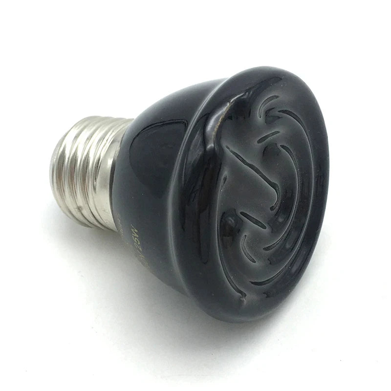 Reptile Ceramic Heat Emitter Mini Black Infrared Lamp 25W 50W 75W for Lizard Snake Bearded Dragon Brooder Chickens Pet