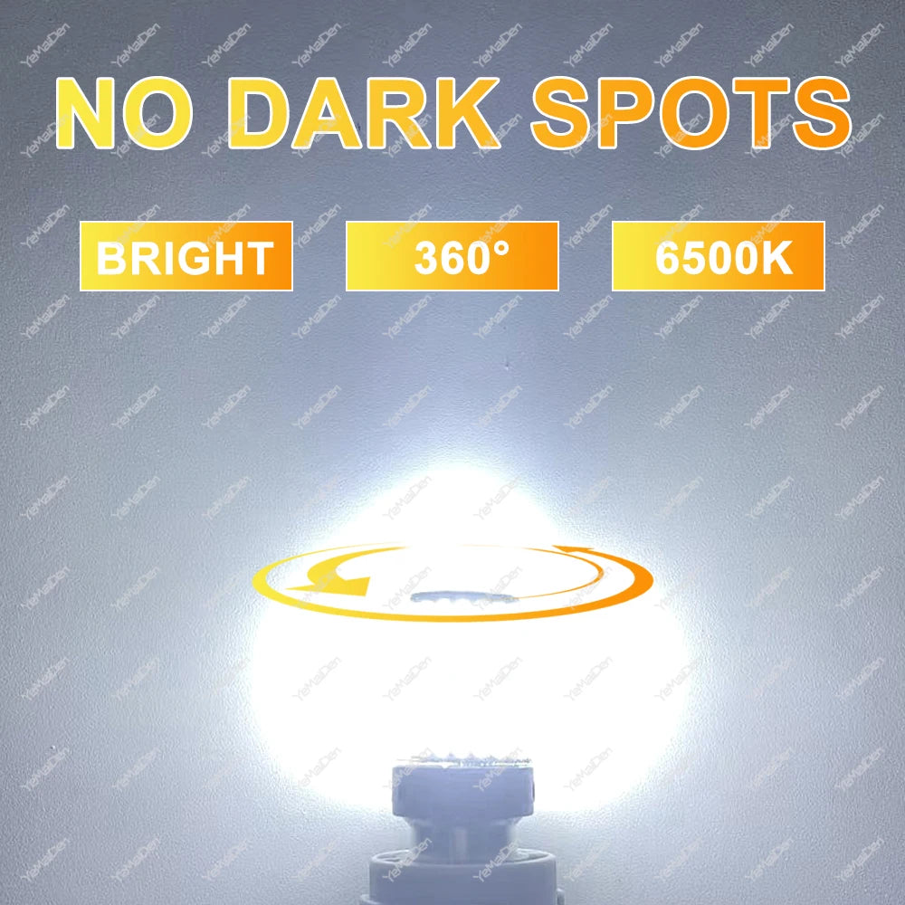 2-8 PCS CANBUS T20 7443 P21W PY21W 1156 BA15S BAU15S LED Bulb For 6500K White Car Turn Signal Tail Reverse Lights 2000LM 12V 24V