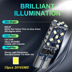 2/10 PCS Super Bright T10 W5W LED Bulbs Canbus 12/24V 7000K White Car Interior Dome Maps Trunk License Plate Wedge Side Lights
