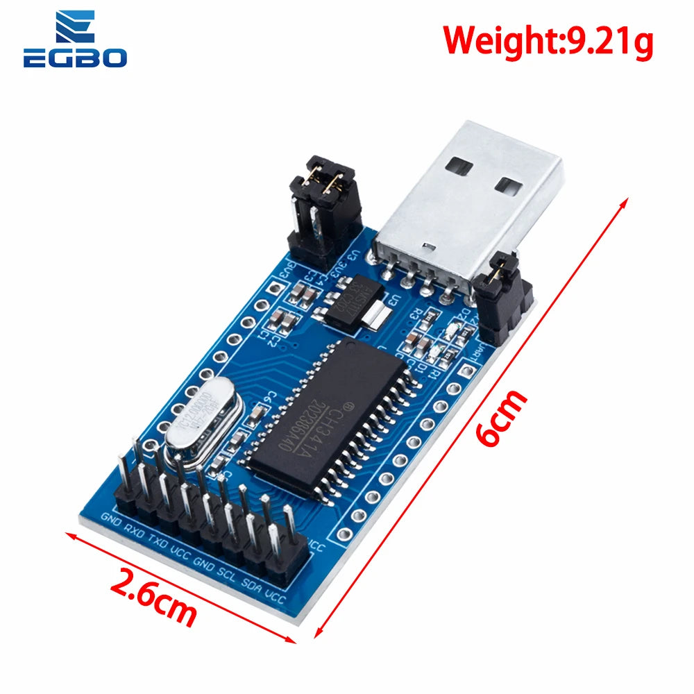1~5PCS CH341A Programmer USB to UART IIC SPI I2C Convertor Parallel Port Converter Onboard Operating Indicator Lamp Board Module
