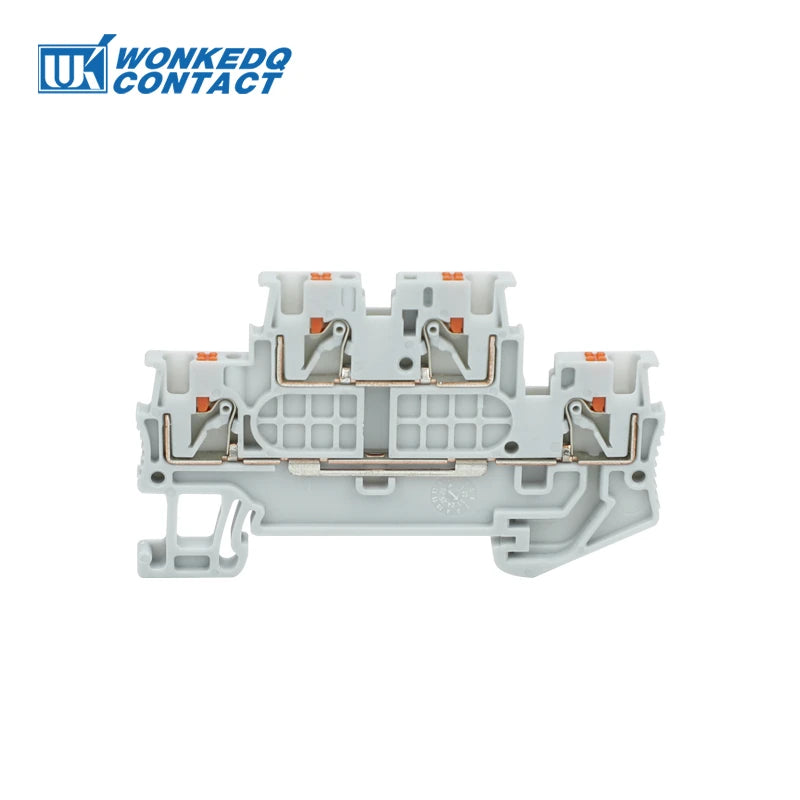 10Pcs PTTB 1.5/S Double Level Push-in Din Rail Terminal Block PT 1.5mm² Cable Electrical Wire Connector PTTB1.5 PTTB-1.5