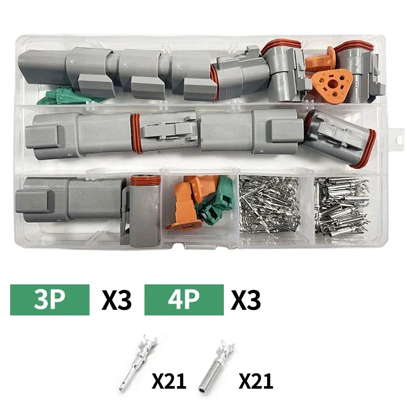 588pcs Deutsch Type Connector Kit Waterproof Wire DT Series Connector set DT06 04 2/3 / 4 pin 6/8/12 pin Sealed Plug