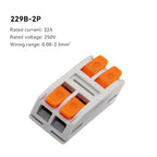 Universal Quick Electrical Wire Connectors Compact Splicing Terminal Blocks Push-in Home Cable Connectors 10Pcs