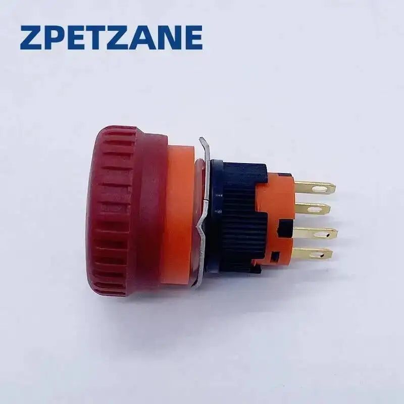 16mm Mounting Emergency Stop Rotary Button Switch 2NC Two Normally Closed Mini Four Foot Mushroom Stop