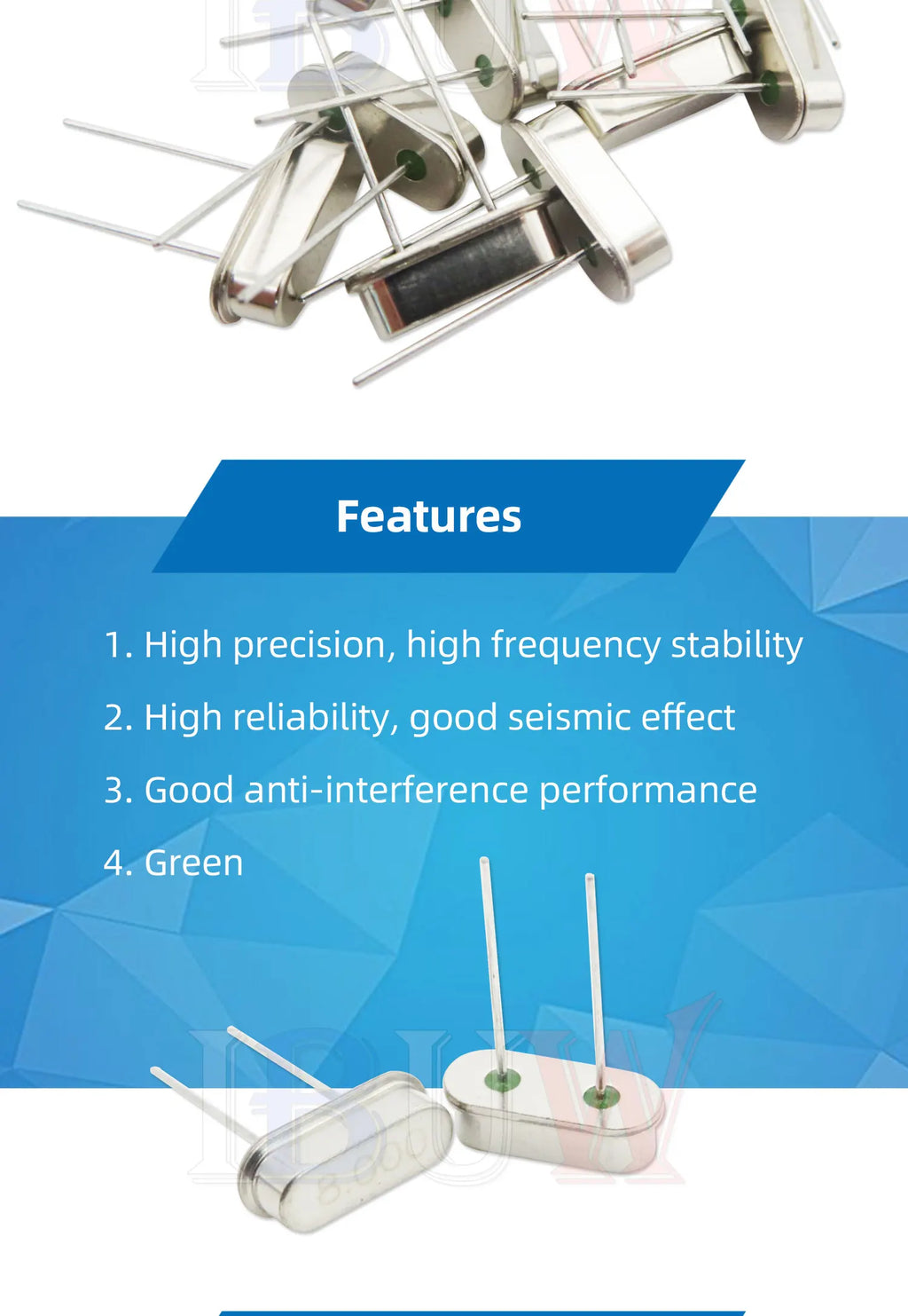 10PCS 4Mhz 6Mhz 8Mhz 12Mhz 16Mhz 20Mhz 24Mhz  32.768K 32.768K Quartz Crystal Resonator Passive Oscillator HC49S 8.000MHZ