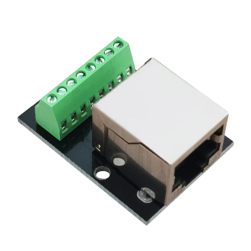 1PCS RJ45 Single/Double Female Adapter Board Turns the 2.54/3.5-Pitch Terminal to the 8P Network Adapter