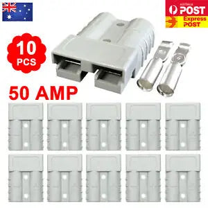 10Pcs 50A/120A/175A/350A Anderson Style Plug Connector 12-24V DC Battery Quick Connector Disconnect Plug for Motor Winch Trailer