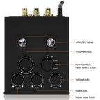Douk Audio T6PRO HiFi JAN5725 Vaccum Tube Amplifier Bluetooth Receiver TPA3255 Power Amp with VU Meter 300W+300W