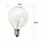 6PCS LED 1W 2W E27 3V 220V 110V Warm White Filament S14 Ready Bulb European US Standard Decoration Light String Replacement
