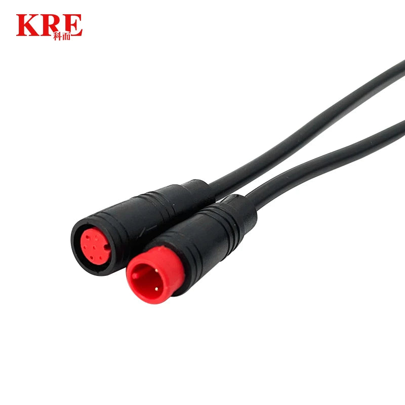 5/10 Set M6/M8 Julet Electric Butt Plug Connectors - 2/3/4/5/6 Pin, for Scooter Brake Cable & Signal Sensor (20CM)