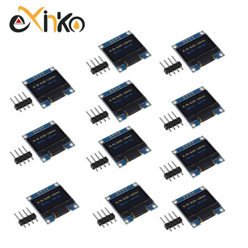 0.96 Inch OLED Display Module SSD1315 I2C IIC SPI Serial 128X64 LCD 4 Pin YellowBlue White for Arduino Pin Headers Soldered
