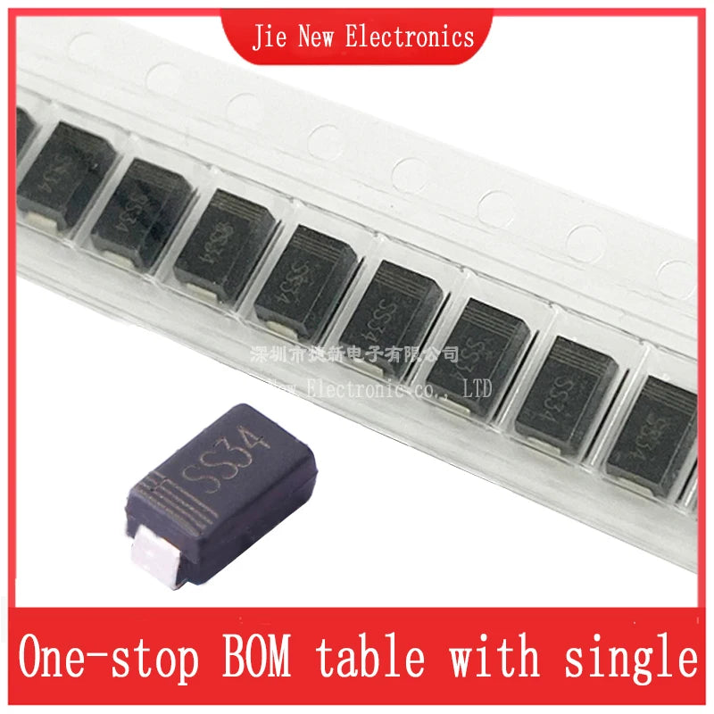50PCS SS34 SK34 3A 40V Schottky diode SS34 SMA(DO-214AC)