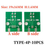 10PCS FFC/FPC Adapter Plate 0.5 to 2.54MM 4P/6P/8P/10P/12P/14P/15P/16P/20P/24P/26P/30P/32P/34P/36P/40P/45P/50P/52P/60P/80P/96P