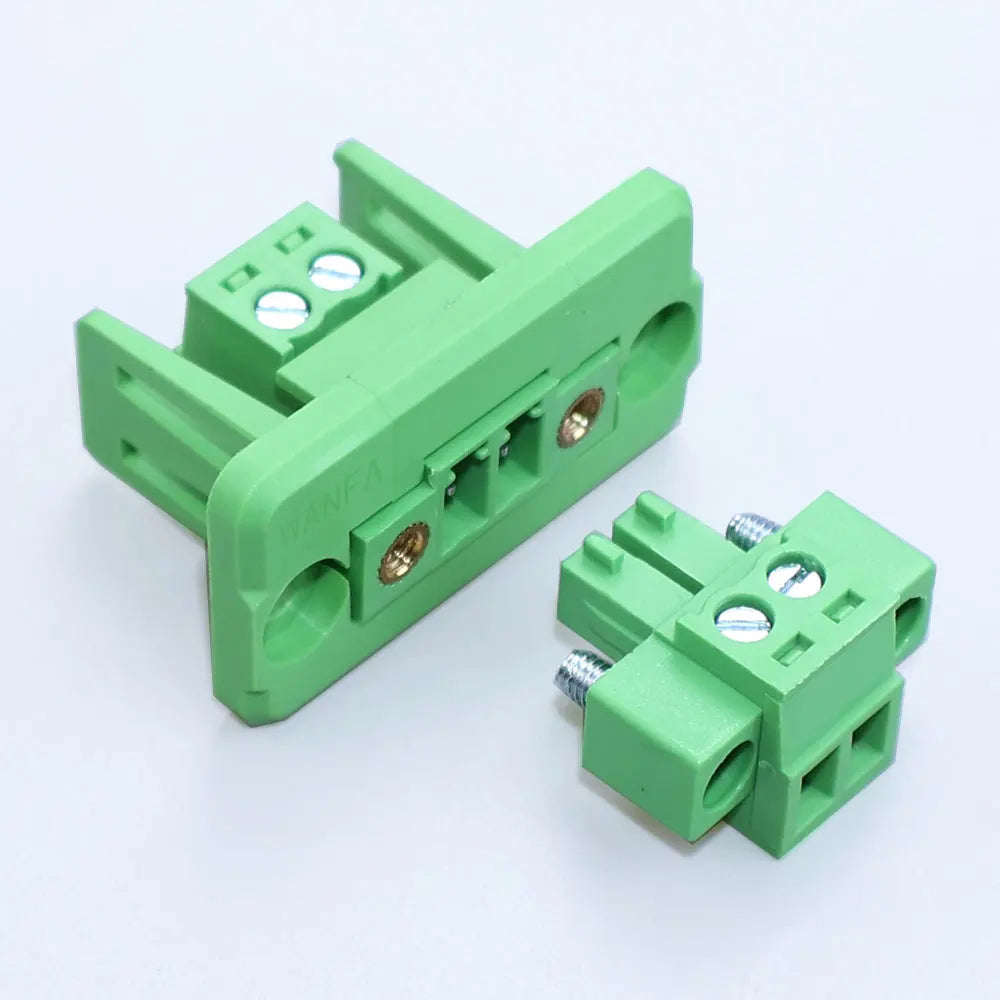1Set Pitch 3.81mm 2P/3P/4P/5P/6P/7P/8P/9P/10P/12P/16P Pluggable Terminal Block Connector Wall Through Non Welding Plug 15EDGWC