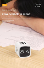 Adjustable Cube Timer - 5/10/30/60 Minute Countdowns, Settings - Pause, Resume, Silent, Vibrate & Sound Alarm for Work, Study