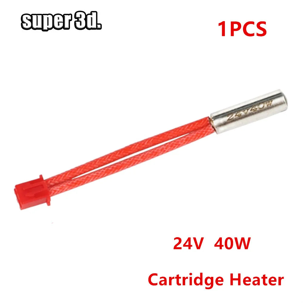 40/50W 24V Cartridge Heater High Temperature 300°C NTC100K Thermistor Heating Tube for Sprite Extruder Ender 3 S1 Pro 3D Printer