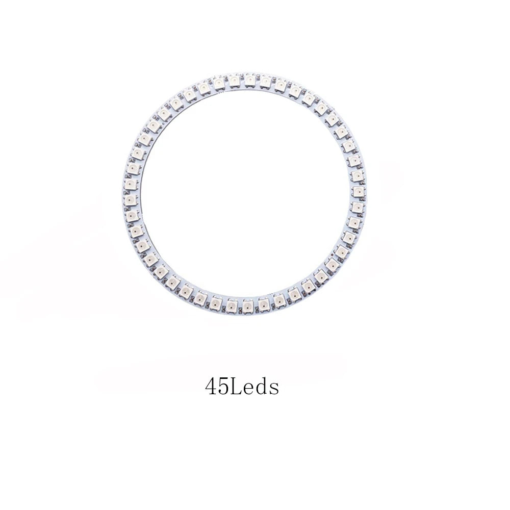 WS2812B DC5V Led Pixel Ring Individul AddressabIe Ring 5050 RGB WS2812 IC BuiIt-in Led ModuIe And 14Keys Lock USB  Controller