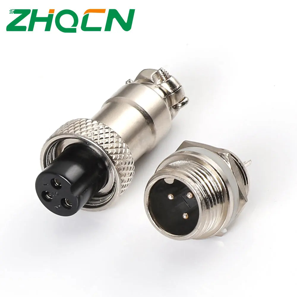 GX20 Aviation Connector 2/3/4/5/6/7/8 Pin Male Female Metal Plug Socket Push Pull Cable Connector Silver Plated Co
