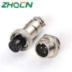 GX20 Aviation Connector 2/3/4/5/6/7/8 Pin Male Female Metal Plug Socket Push Pull Cable Connector Silver Plated Co