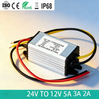 DC DC Buck Model Converter 24V to 12V 1A-5A  60W Converter Step Down 24V 12V 2A 24W Waterproof Module Waterproof Dustproof CE