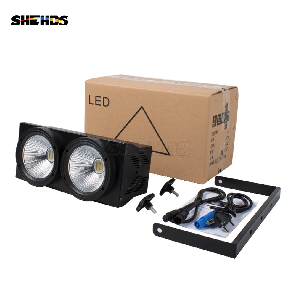 SHEHDS 4/2PCS 2eyes COB LED 200W RGBWA+UV 6in1 DMX512 Par lights For DJ Disco Club Christmas Decoration Wedding