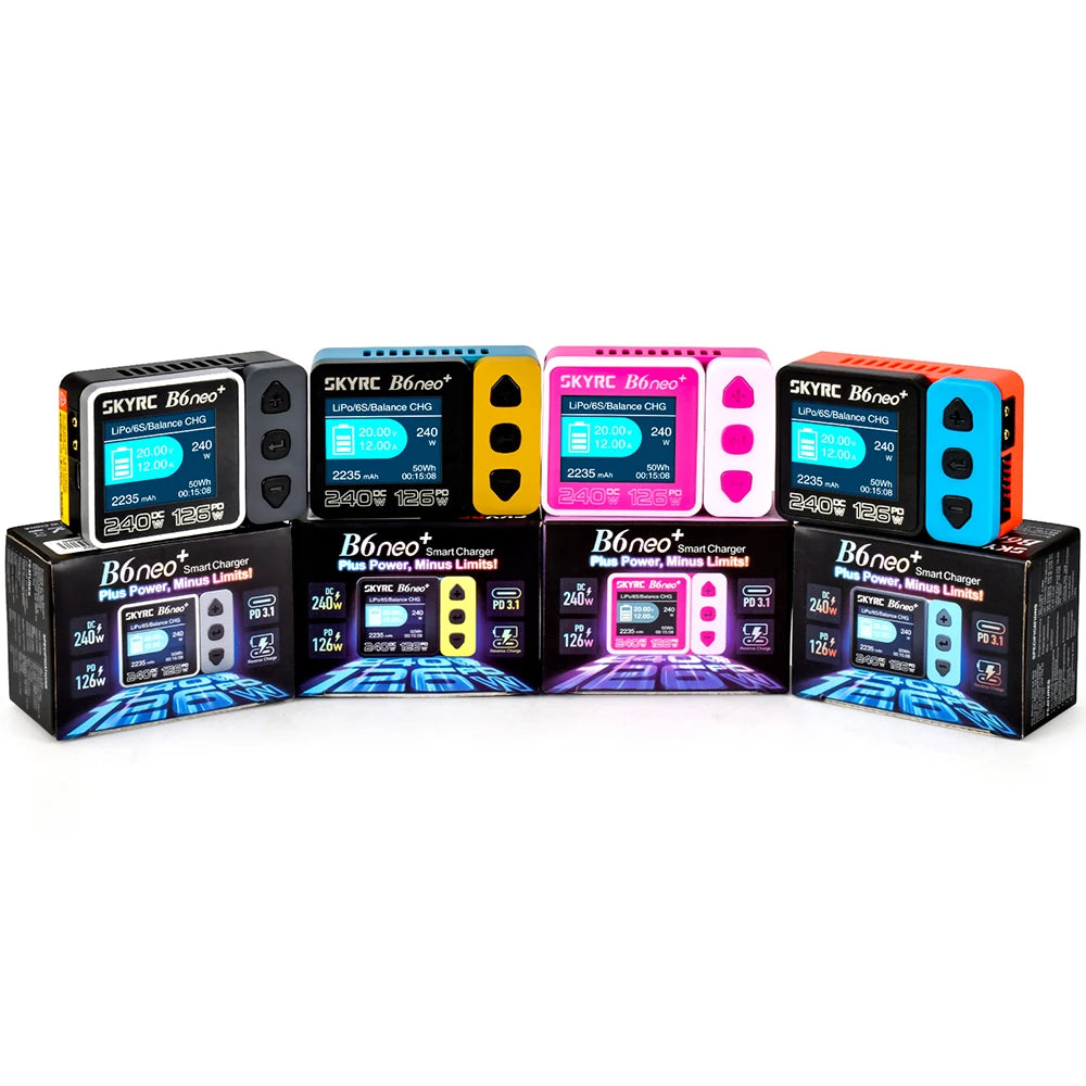 SKYRC B6neo / B6neo+ LiPo Battery Smart Balance Charger DC 200W PD 80W Input for RC Model Car Ship Boat Airplane