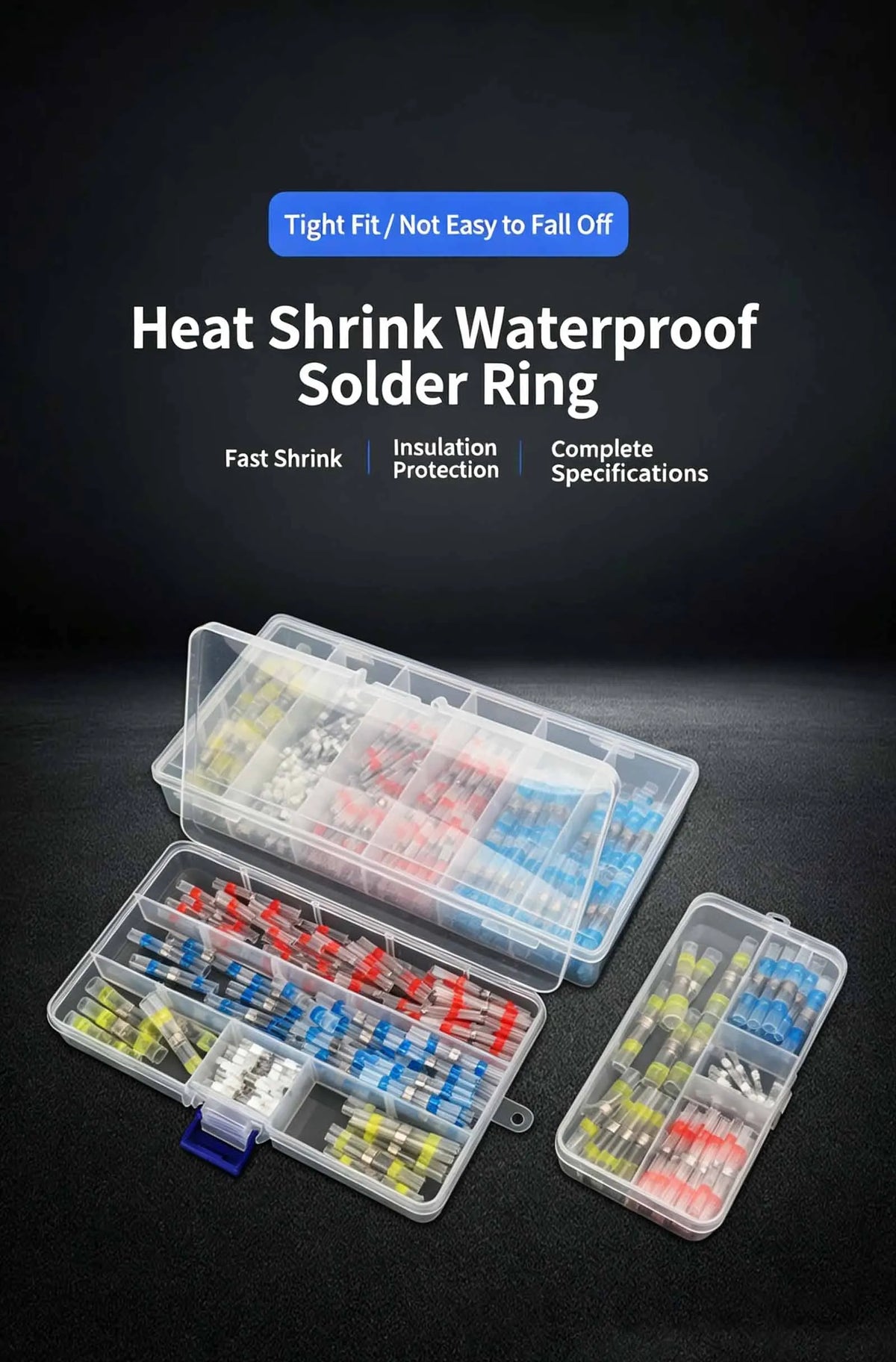 IP67 Waterproof Solder Seal Heat Shrink Wire Connectors Welding Ring Electrical Equipment Cable Connection Heat Shrink Tube