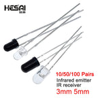 10/50/100 Pairs 5mm 3mm 940nm Infrared Emitter And Receiver Diode LED Pair 301A for Sensor Module