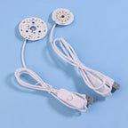 1Pc 1.5M Line Length DC5V LED Chips SMD5730 LED Lamp 31/38/48/50mm USB 3W Light Board Warm White Light With ON/OFF Switch Cable