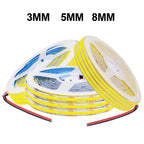 3mm 5mm PCB COB LED Strip Light 5V 12V 24V 320LED 8mm CRI90 Super Bright Flexible LED Tape For Cabinet Home Liner Lighting