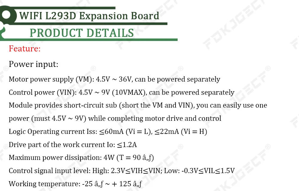 L293D For ESP8266 ESP-12E Dual High Power H-Bridge Module For Wireless WIFI NodeMcu Motor Driver Shield Board For WIFI V3 CP2102