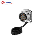 CNLINKO M28 8Pin Circular Aviation Connector Waterproof 15A 300V Solder Type Quick Snap Lock for Industrial Control Systems