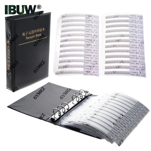 0201 0402 0603 0805 1206 5% Resistor Kit Smd Book  Chip Resistor Assortment Kit FR-07 SMT 170 Values 0R-10M Smd Sample Book