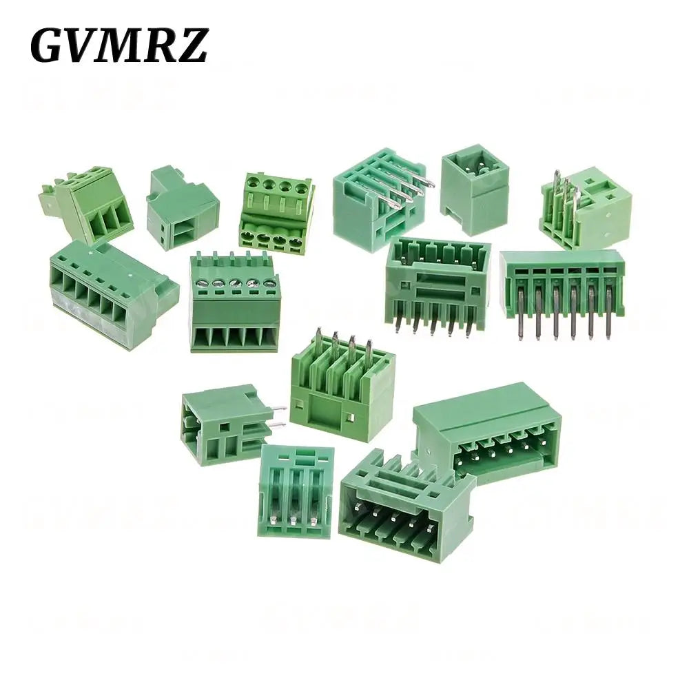 5Set/lot 15EDG 2.54mm PCB Seal Screw Terminal Block 2 ~ 12 Pin KF15EDG 2.54 Male Plug + Female Socket Pin Header Wire Connector