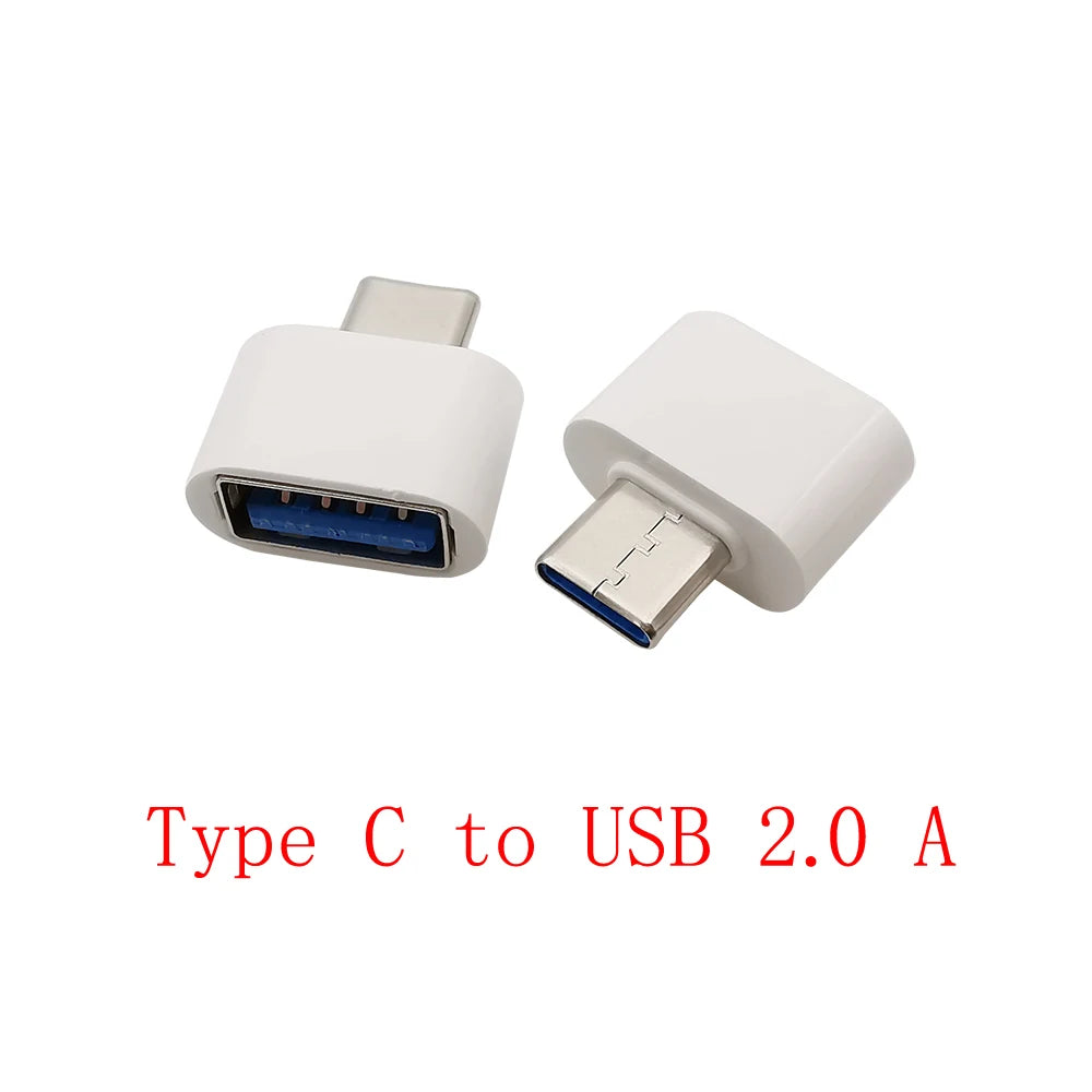 5Pcs USB Type C Plug to USB 2.0 A Female to Micro USB Male OTG Adapter Converter OTG Cable Connector For Mouse Keyboard U Disk